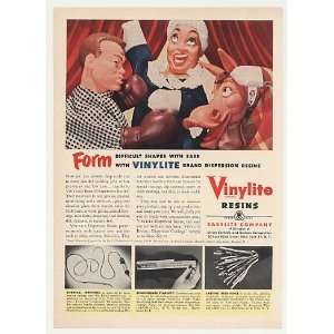 1951 Zany Character Puppets Bakelite Vinylite Print Ad  