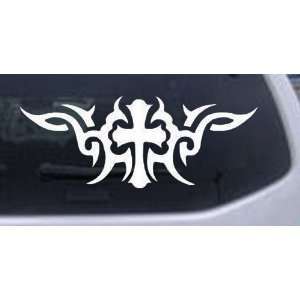  Christian Cross with Tribals Car Window Wall Laptop Decal 