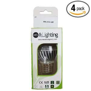   High Power 50mm Round 3 LED Bulb, 4 Watt Natural White, 4 Pack Home