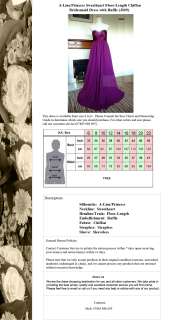   Purple Strapless Chiffon Party Wedding Bridesmaid Dress 6 22  