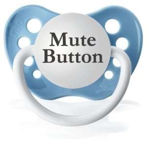    Personalized Pacifiers Mute Button Baby Blue Pacifier Baby