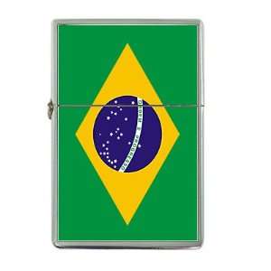 BRAZIL FLAG FLIP TOP LIGHTER