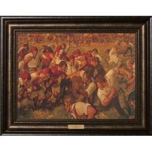  Game Small Deluxe Edition Framed Arnold Friberg Football Art Picture