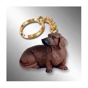 Dachshund Dog Keychain   Red