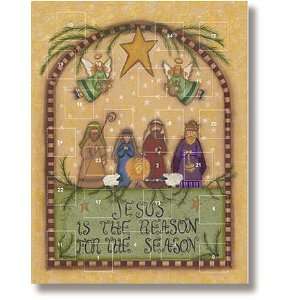Jesus is the Reason for the Season Religious Advent Calendar with 