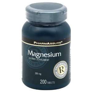  PharmAssure, Magnesium, 250 mg, Tablets 200 tablets 