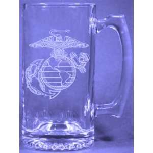  US Marines Etched, Personalized 12.50oz Sports Beer Mug 
