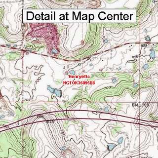  USGS Topographic Quadrangle Map   Henryetta, Oklahoma 