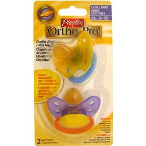  Playtex Ortho Pro Older Baby Pacifiers   Yellow / Purple 