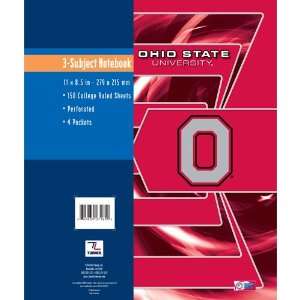  Ohio State Buckeyes NCAA 3  Subject Poly Notebook Sports 