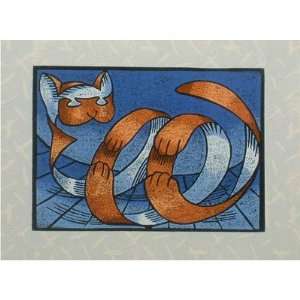 Roly Poly Tiger Cat Wall Art 