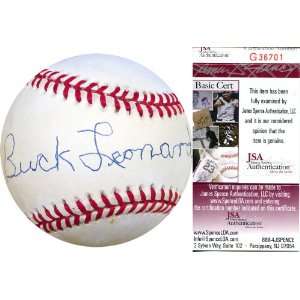  Buck Leonard Autographed Baseball Sports Collectibles