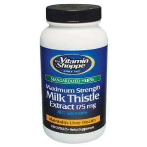 Vitamin Shoppe   Milk Thistle Extract (Maximum Strength), 175 mg, 200 