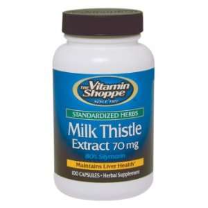 Vitamin Shoppe   Milk Thistle Extract, 70 mg, 100 capsules