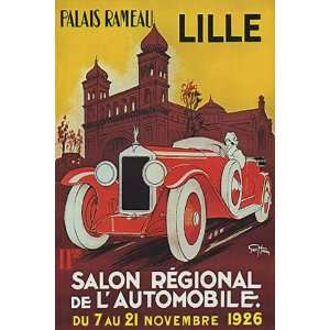  1926 SALON AUTOMOBILE LILLE CAR FRANCE FRENCH VINTAGE 