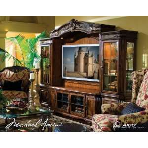 Entertainment Unit w/ Open Top by AICO   Sienna Spice 