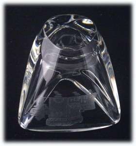 Stunning Val St Lambert Engraved Crystal Glass Vase Castle Cut Glass 