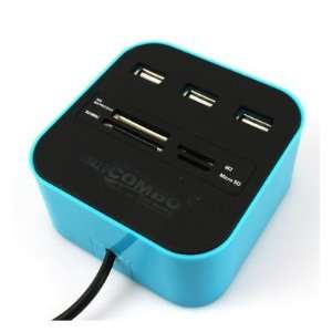  3 Port USB 2.0/1.1 Hub + MS/MS PRO DUO/SD/MMC/M2/Micro SD 