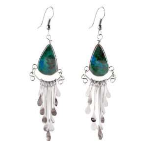   Turquoise Stone Fair Trade Earrings Peru Artisan Made 