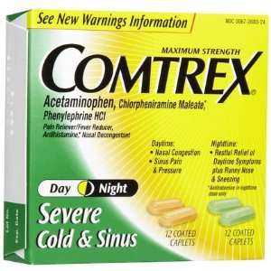  Comtrex Severe Cold & Sinus Caplets 24 ct (Quantity of 5 