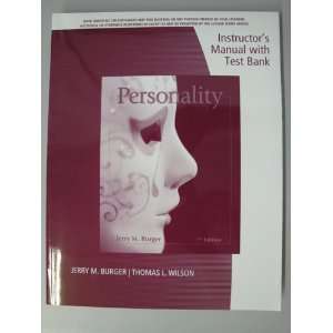  Instructors Manual with Test Bank for Personality, 7th 