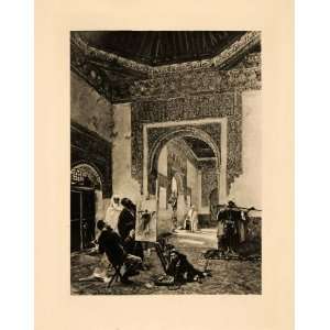  1908 Photogravure Artist Painter Arabian Portrait Painting 
