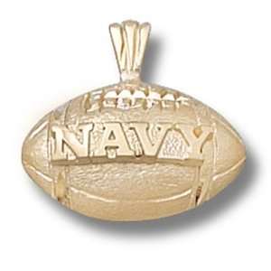   Naval Academy Navy Football Pendant (Gold Plated)