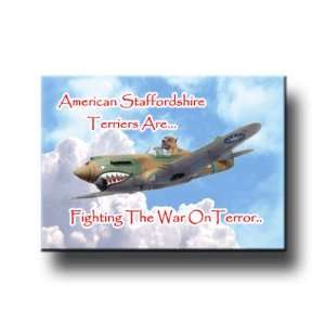    American Staffordshire War On Terror Fridge Magnet 