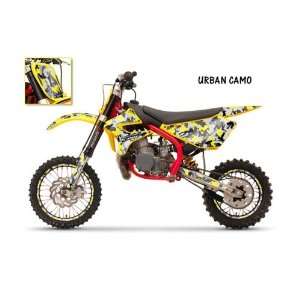   Mx Dirt Bike Graphic Kit   1999 2009 Urban Camo Yellow Automotive