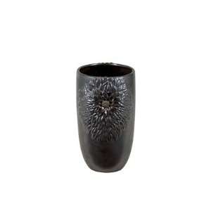 Urban Trends Round Bronze Embedded Flower Accent Ceramic Vase 70819 