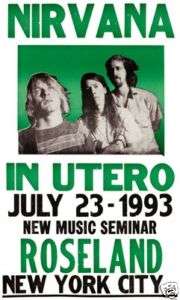 Nirvana Concert Poster   In Utero   New York City  