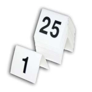   Set, Numbers 1 Through 25, White w/ Black Numbers