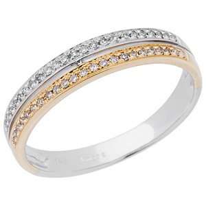    Diamond Ring in 14kt Two tone Gold Carat Total Weight 0.12 Jewelry