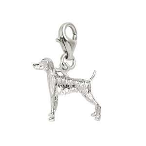   Charms Weimaraner Charm with Lobster Clasp, Sterling Silver Jewelry