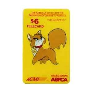 Collectible Phone Card $6. ASPCA Spokespets Animated Cat With An 