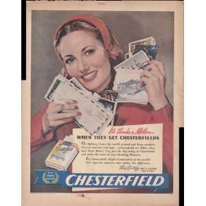 Chesterfield Cigarettes War Effort Buy War Bonds 1944 Original Vintage 