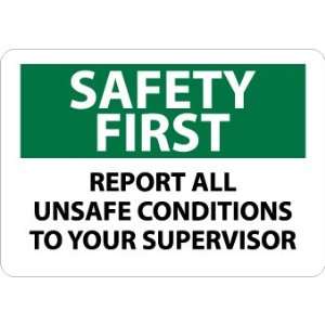  SIGNS REPORT ALL UNSAFE CONDITION