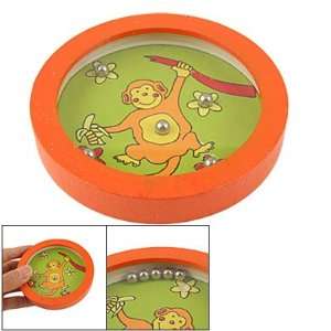   Monkey Pattern Orange Green Wooden Ballance Game Toy for Child Baby