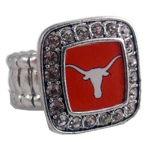  University of Texas Silver Plated Ring   Longhorns 