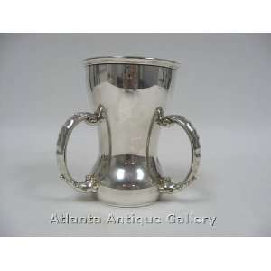 Gorham Sterling 3 Handled Loving Cup with Decorative Handles  
