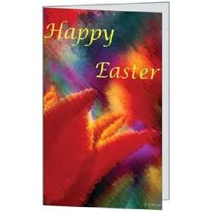 Easter Tulip Flowers Happy Holiday Beautiful Spring Greetiing Card 