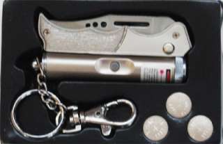 Spring Pocket Knife Key Chain 5 in 1 Laser Pen K5300  
