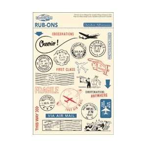  October Afternoon Boarding Pass Rub Ons Image; 3 Items 