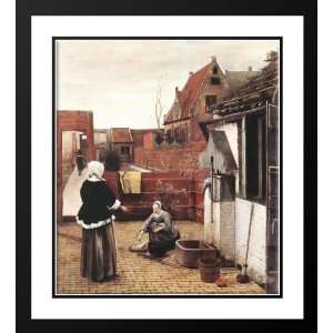  Hooch, Pieter de 28x32 Framed and Double Matted Woman and 