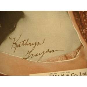  Grayson, Kathryn Sheet Music Signed Autograph The Vagabond 
