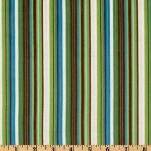  44 Wide Hooty Hoot Kangaroo Flannel Stripes Ivory Fabric 