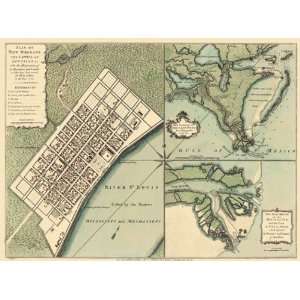  NEW ORLEANS LOUISIANA (LA) PLAN OF CITY MAP 1759