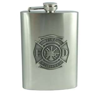  8oz Fire Fighter Emblem Flask 