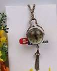 bronze 1pcs stripes antique style mice pendants necklace Watch #1H23