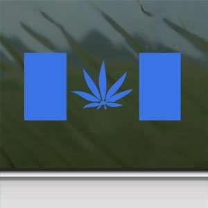  Canada Flag Pot Leaf Marijuana Blue Decal Window Blue 